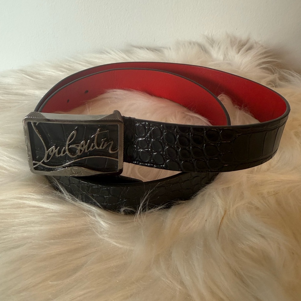 Preowned Christian Louboutin Men’s Belt – Size 105/42 – Made in Italy
